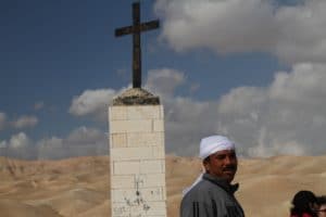 בדווי ליד מנזר סנט ג'ורג' בוואדי קלט