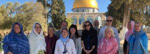 Group of people visiting the dome of the rock