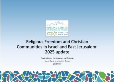 Religious freedom and christian communities: Event poster